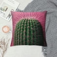 thumbnail image 2 of JRXY  Vintage Pink Color Green Cactus Tropical Summer Plants Pillow Case Cushion Cover Decorative(PL068TR) White, 2 of 5