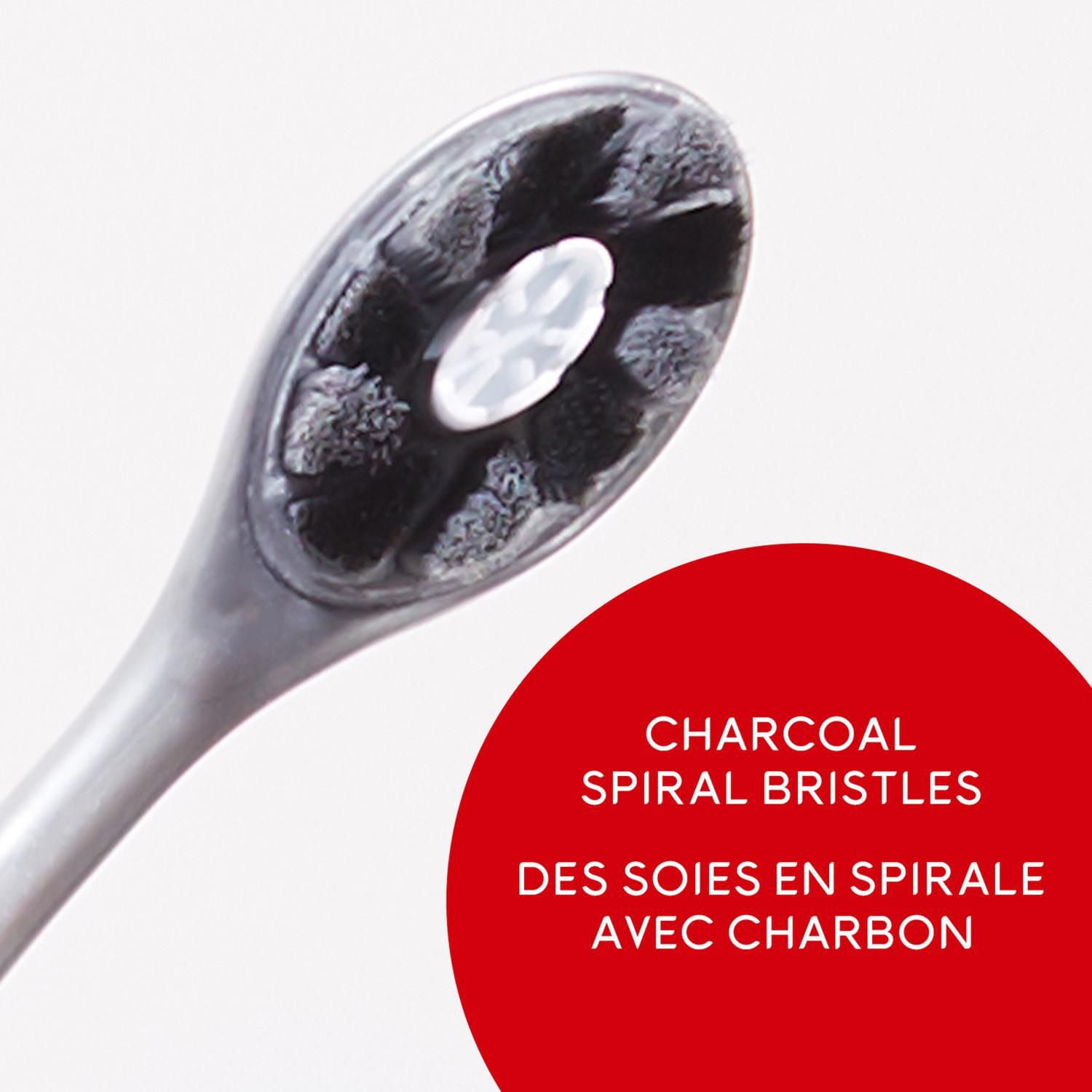 Optic White Pro Series Charcoal Manual Toothbrush for Adults- 2 Pack, COL OW Pro Charcoal 2pk