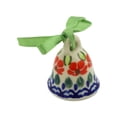 thumbnail image 2 of Polish Pottery 1½-inch Bell Figurine (Grecian Fields Theme) Hand Painted in Boleslawiec, Poland + Certificate of Authenticity, 2 of 6