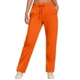 thumbnail image 2 of Plus Size Wide Leg Pants for Women Solid Color Mid Waisted Straight Leg Pants Elastic Waistband Comfortable Trousers Trendy Vacation Outift 2025 Fall, 2 of 4