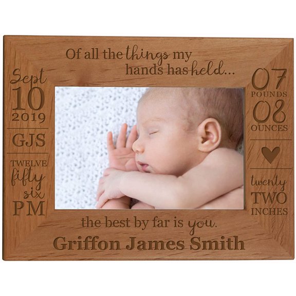 LifeSong Milestones Customized Engraved Horizontal Picture Frame for Baby Boy- Of All the things
