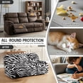 thumbnail image 5 of Xoenoiee Zebra Stripe Print Recliner Slipcovers with Arms 8 Pieces Lazyboy Recliner Chair Cover Non Slip Recliner Covers with Storage Pockets Furniture Protector for Living Room, 5 of 7