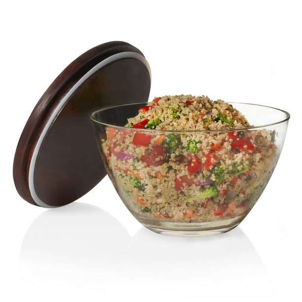 Libbey Urban Story Glass Bowl with Lid, Large