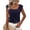 Navy Blue, variant on Zeagoo Women Summer Tops Cute Square Neck Tank Tops Loose Dressy Casual Shirts Cap Sleeve Tunic Tops