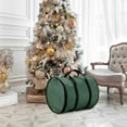 thumbnail image 1 of Bolsa de almacenamiento de Navidad | Organizador de adornos navideños redondos | Cierre de cremallera | Mango reforzado | Ahorro de espacio | Diseño compacto | Material duradero | Rojo festivo, 1 of 5