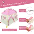 thumbnail image 5 of Tents for Girls, Outdoor Indoor Portable Kids Children Play Tent for Girls Pink Birthday Gift WRWQ632PK-1, Princess Castle Play House for Child Boys, 5 of 5