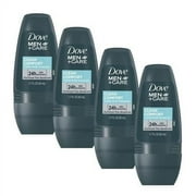 Dove Men+Care Clean Comfort Roll On Deodorant, Aluminum Free, For All Day Underarm Odor Protection, 4-Pack, 1.7 Fl Oz Each, 4 Bottles Packaging May Vary - Pack of 2