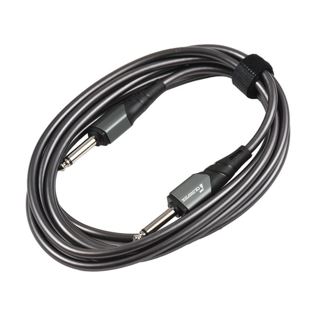 Riwcyla 1/4 Inch Audio Instrument Cable 10ft Noise Reduction Dual Straight Interface 6.35mm Mono Waterproof Guitar Cable Compression Resistant Professional Audio Interconnect Cord for Electric Guita