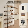 thumbnail image 3 of VEVOR Industrial Pipe Shelf 5 Tier 2PCS 11.8in W Wall-Mount Planks NOT Included, 3 of 9