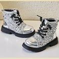 thumbnail image 5 of Children's Boots, Single Boots, British Sequin Strap, Side Zipper Short Boots, 5 of 5