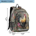 thumbnail image 2 of Backpack 12.9 *5.1 * 17.7 Inches Outing Backpack, Shopping Backpack, Travel Backpack Colorful Big Rooster, 2 of 7