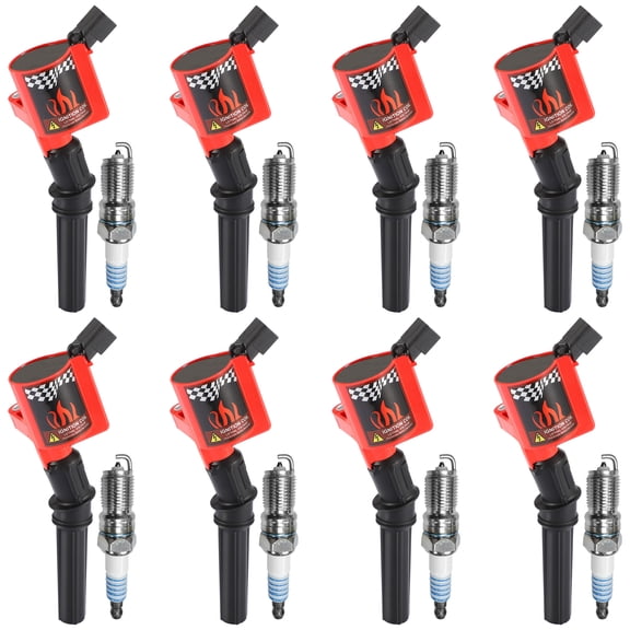 8PCS DG508 Ignition Coils & 8 Spark Plugs Compatible with Ford F-150 4.6L 5.4L V8, Expedition, Crown Victoria, Lincoln Town Car, Mercury Grand Marquis
