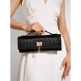 thumbnail image 2 of REMANLAND Women's PVC Tote Clutch Bag with Detachable Chain Strap, Black, 2 of 6