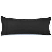 Nestl Body Pillow Case, Microfiber Body Pillow Cover, Body Pillowcase Size (20"x54"), Black