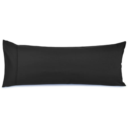 Nestl Body Pillow Case, Microfiber Body Pillow Cover, Body Pillowcase Size (20"x54"), Black