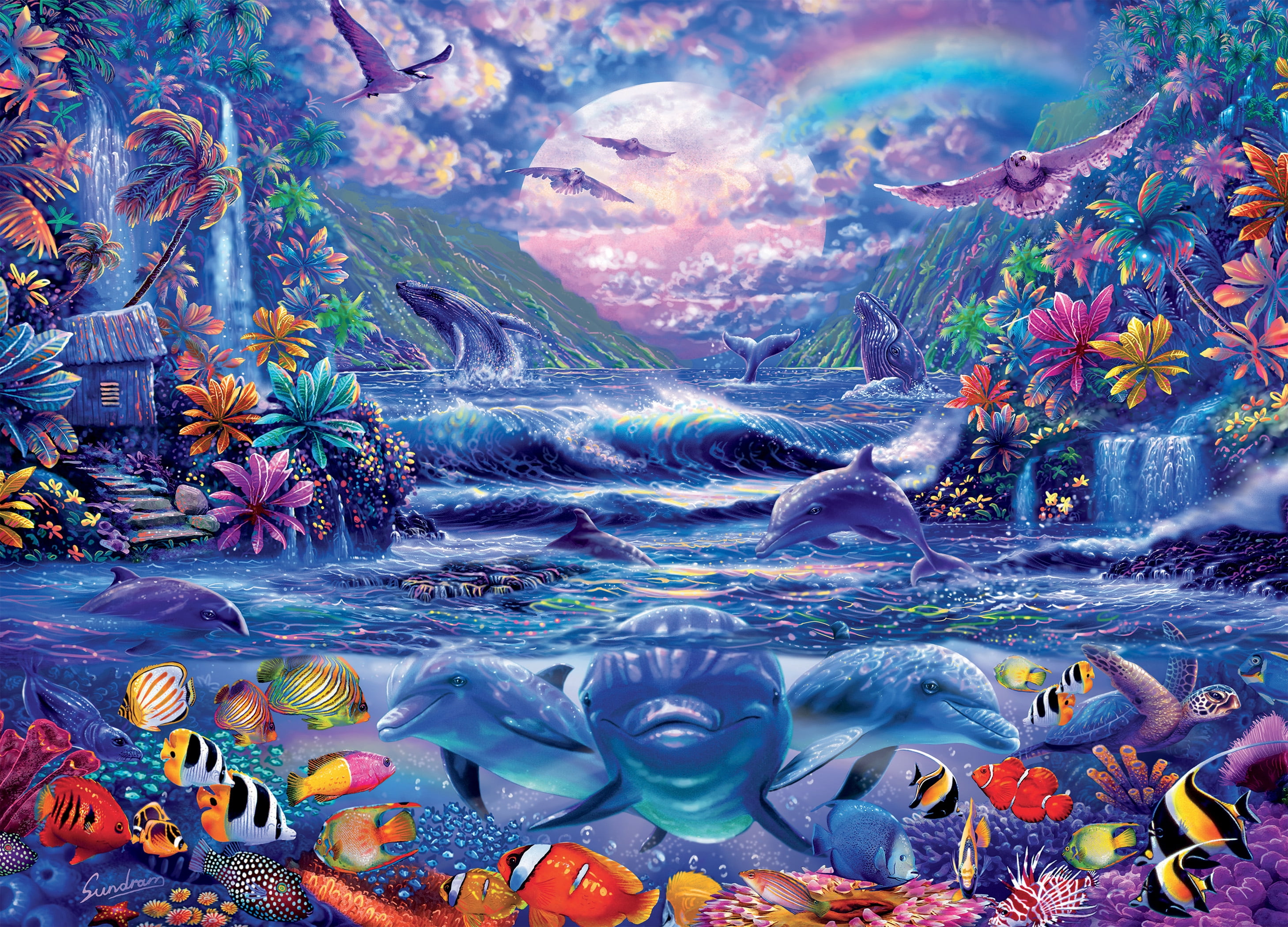 Ceaco - Ocean Magic - Dolphin Oasis - 1000 Piece Jigsaw Puzzle