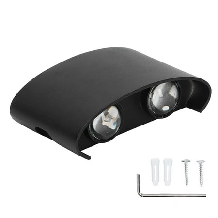 

price crash LED Wall Lamp Waterproof Modern Sconce Light Indoor Outdoor Decoration 90265V 4W Black Shell White Light