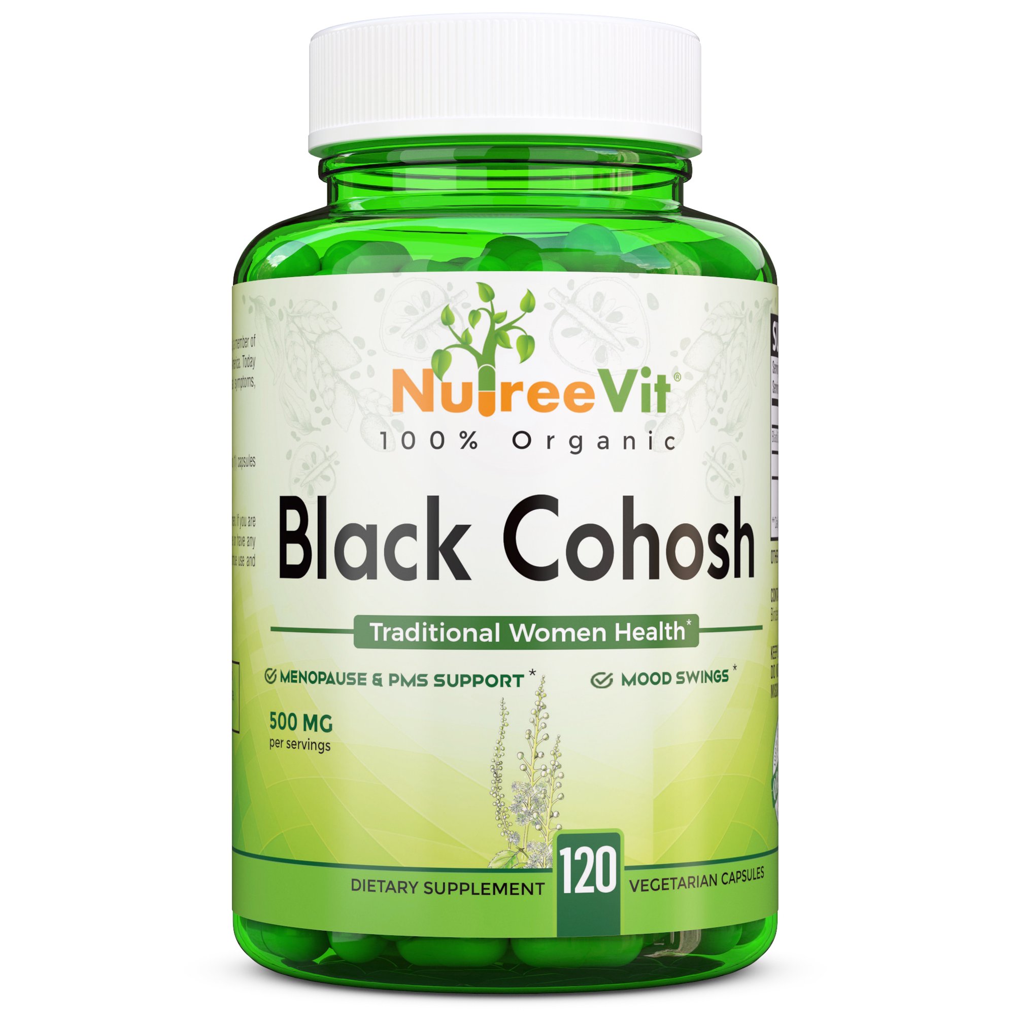 NutreeVit 100% Organic Traditional Women Health - Black Cohosh (240 Count)