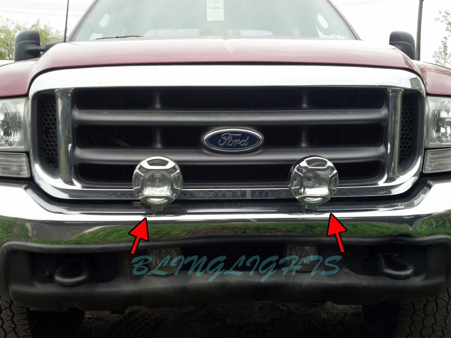 Ford Ranger Off Road Driving Lights Chrome Brush Front Per Bar Ford Ranger Off Road Driving Lights Chrome Brush Front Per Bar Auxiliary Lamps Pair Set Kit