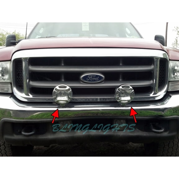 New Ford Ranger Off Road Driving Lights Chrome Brush Front Bumper Bar Auxiliary Lamps Pair Set Kit