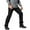 Black, variant on Men's Fleece Lined Cargo Ski Pants Waterproof Outdoor Snow Pants for Skiing with Pockets Olive Green L