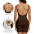 thumbnail image 3 of Vaslanda Women's Backless Shapewear Bodysuit Tummy control Shorts Seamless Body Shaper Sleeveless Jumpsuits Tops, 3 of 8