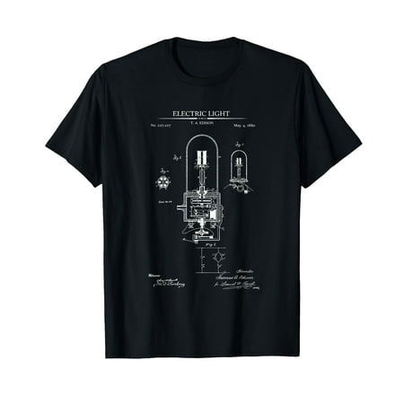 

GZHY Light Bulb Patent Electricity Electrics Lamps Patent T-Shirt-5XL