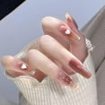 thumbnail image 1 of 24pcs Wearable Fake Nails Colorful Flower Designs Medium Nail False Coffin 9CT2 R5M8, 1 of 8