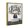 thumbnail image 4 of Stupell Industries Vintage Hot Bath Moose Animals & Insects Painting Gold Floater Framed Art Print Wall Art, 17 x 21, 4 of 10