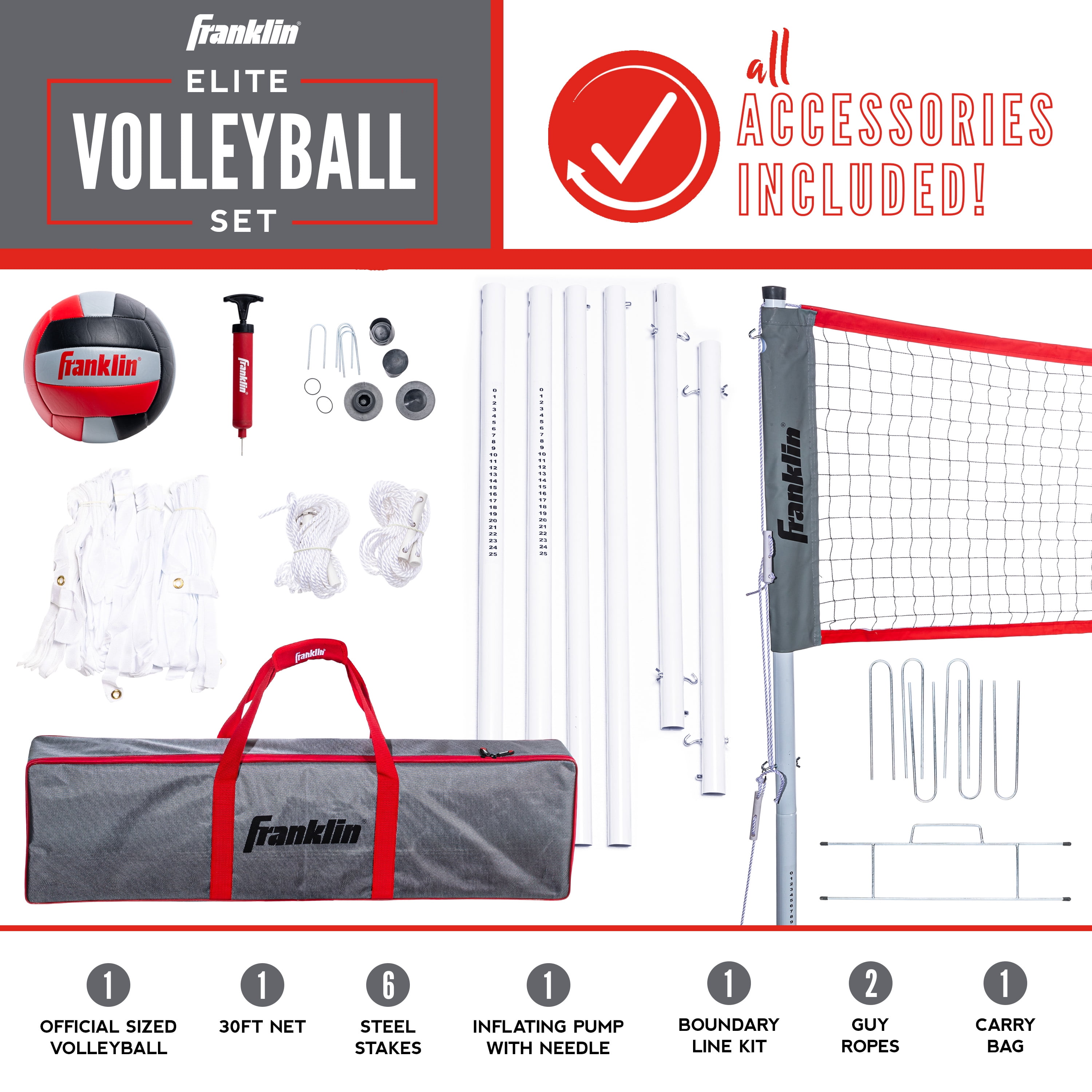 Franklin Sports Elite Volleyball Set