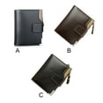 thumbnail image 3 of serony Men Wallets Card Holder Short Coin Pocket Zipper Purse Wallet Large Capacity Safe Multi-Function For Business Male Coffee Color, 3 of 9