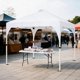 thumbnail image 1 of Carpa Plegable 3x3 m , Toldo Oxford 150D Impermeable Protección UPF50+ Anti Rayos UV, Mecanismo Bloqueo Central Armado Rápido Sin Herramientas-Para Jardín, Patio, Camping, Fiestas y Puestos De Feria, 1 of 7