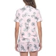 thumbnail image 3 of White Mark Women's Short Sleeve Floral Pajama Set, 3 of 5