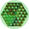 thumbnail image 1 of Ahgly Company Machine Washable Indoor Square Transitional Jade Green Area Rugs, 3' Square, 1 of 7