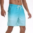 thumbnail image 2 of Maean Maean Big and Tall Swim Shorts with Pockets Summer Lightweight Breathable Gradient Beach Trunks S-3XL, 2 of 6