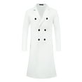 thumbnail image 5 of INSPIRE CHIC Long Trench Coat for Men's Classic Notched Lapel Double Breasted Overcoats, 5 of 5