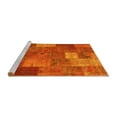 thumbnail image 2 of Ahgly Company Machine Washable Indoor Round Patchwork Yellow Transitional Area Rugs, 8' Round, 2 of 4