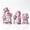E, variant on Lilixerw Christmas Snowman Figurine Set of 3 Purple with Hats Scarves Christmas Tree Gingerbread for Shelf Mantel Holiday Seasonal Home Decoration