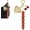 Gold - Red Cherry, variant on Lip Balm Keychain Charm with Mirror - Stainless Steel Mesh Bag Keychains, Lipstick Storage Case for Women Purse