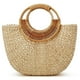 thumbnail image 1 of Xiao Hua Bolso de paja tejida, bolso de mano tejido de moda, bolso de hombro, cartera de playa, verano, 1 of 5