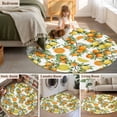 thumbnail image 5 of Round Rug 7Ft Washable Non-Slip, Orange Lemons Circle Area Rugs for Living Room Bedroom, Summer Botanical Farmhouse Vintage Art Indoor Floor Mats Carpet Runner for Home Decor Aesthetic, 5 of 8