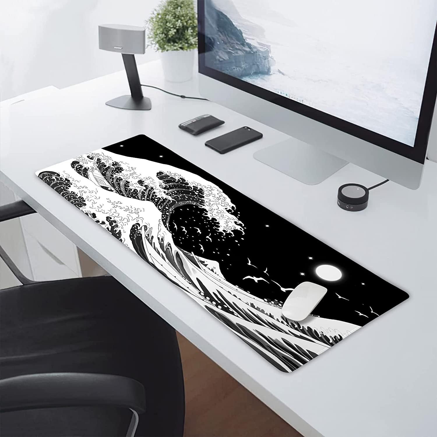  Anime Mouse pad Gaming Mouse pad Compatible Overlord Mousepad  Large Mouse Pad Stitched Edge Mousepad Non Slip Rubber Base  (style1,60×35cm) : Office Products