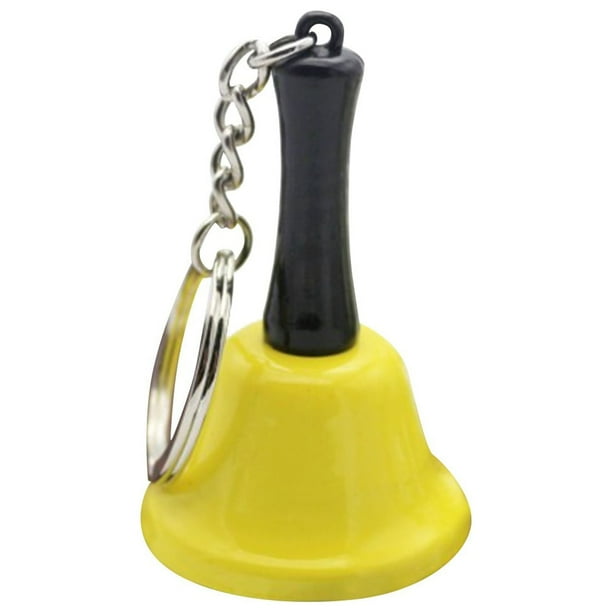 Xihbxyly Campanas de Papá Noel, Acabado de Metal Pulido, Hermoso Mango de Madera, Llavero Decorativo, Campana de Servicio Multiusos, Esencial para Organizar Eventos, Adorno para Árbol de Navidad, 6 X