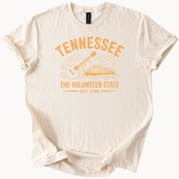 Tennessee Guitar Riverboat Tee Volunteer State Shirt Unisex S-5XL Hot Trending Shirt, Vintage Birthday Gift