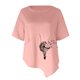 thumbnail image 4 of Blusa de manga corta con estampado de cuello redondo informal para mujer a la moda, Tops de verano Fridja ghk3732, 4 of 5