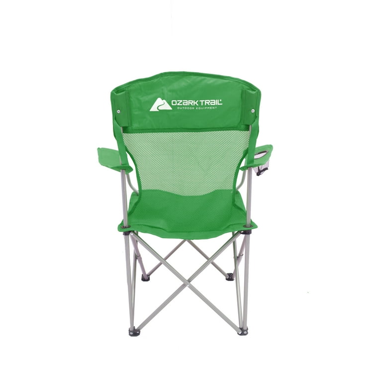 Ozark Trail Basic Mesh Folding Camp Chair with Cup Holder for