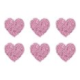 thumbnail image 1 of Uxcell 6 Pcs Parches de Hierro en Forma de Corazón 3.5cm Parches para Coser para Manualidades de DIY Reparación de Ropa Zapatos Decoración de Bolsas Gorras, Rosa Claro, 1 of 7