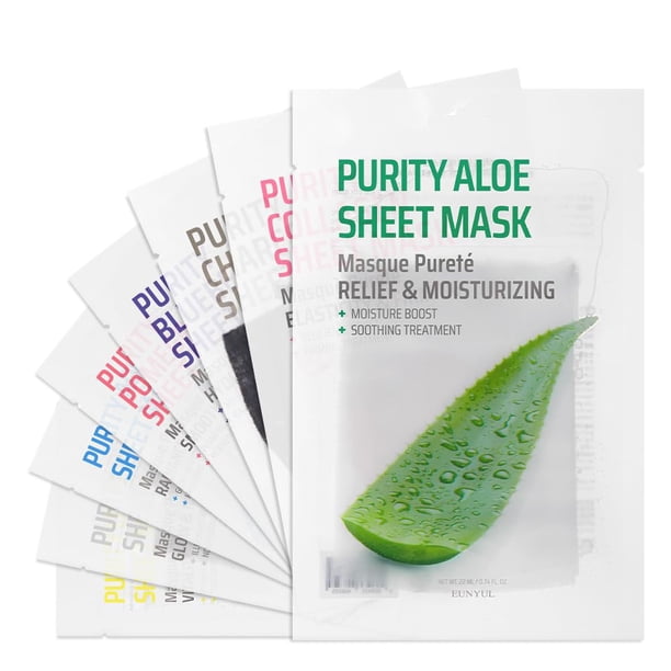 Pack de 16 Mascarillas Faciales EUNYUL Purity Hidratantes