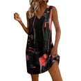 thumbnail image 2 of Guieoi Womens Dresses Plus Size Summer Sleeveless V-Neck Casual Dress with Pockets, Loose-Fit Casual Black XXL, 2 of 7
