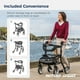 thumbnail image 4 of Andador plegable Drive Medical Nitro Sprint con asiento, ligero y de altura, con ruedas grandes, plegable, de cuatro ruedas, color negro, 4 of 5